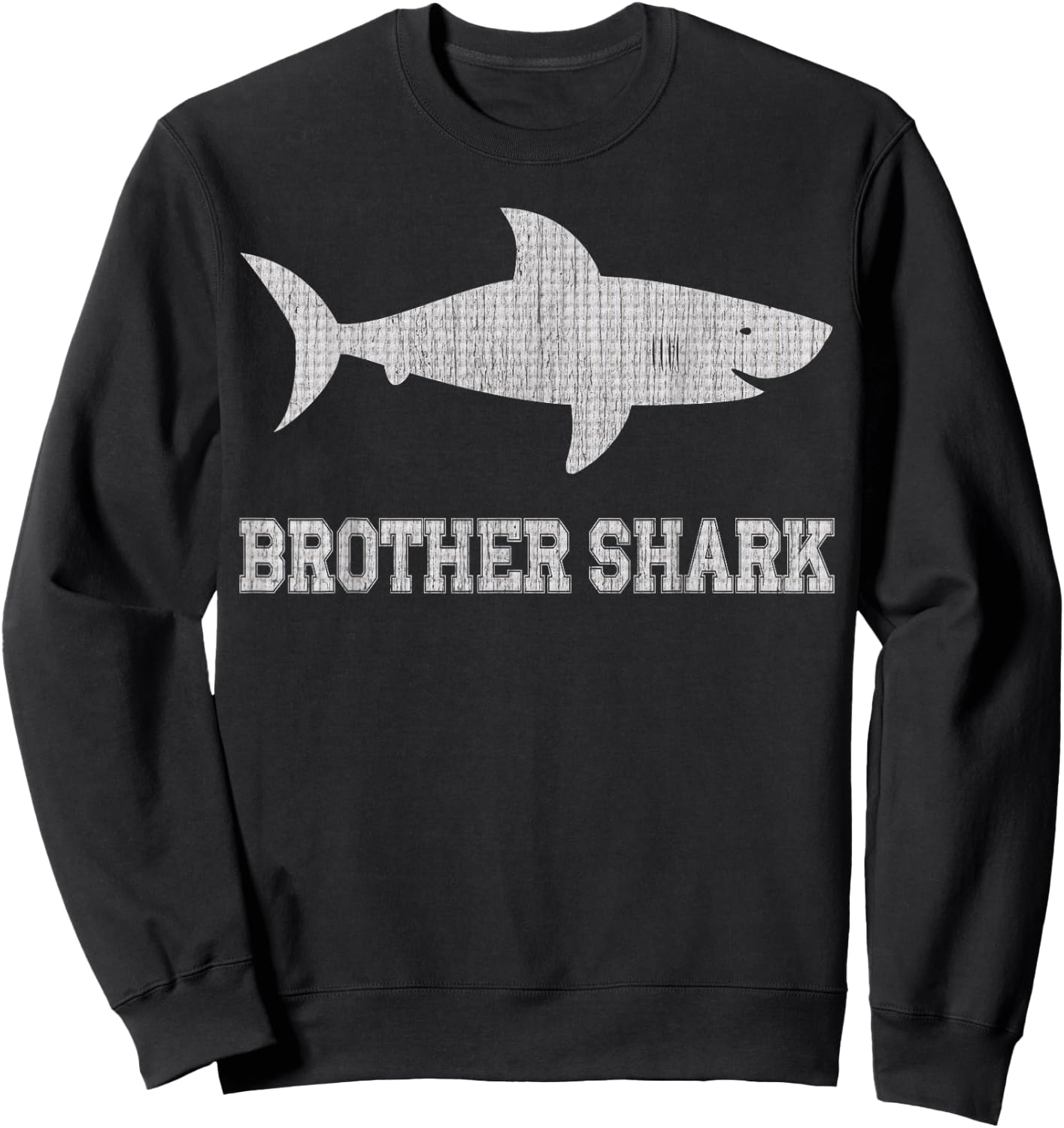 Brother Shark Funny Shark matching Family Sweatshirt - Sweatshirt | Black