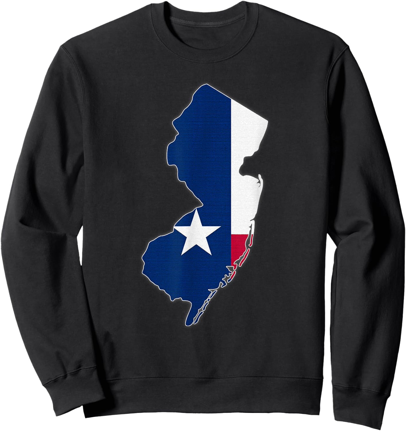 NEW JERSEY STATE MAP TEXAS TX Flag Roots Men Women Gift Sweatshirt - Sweatshirt | Black