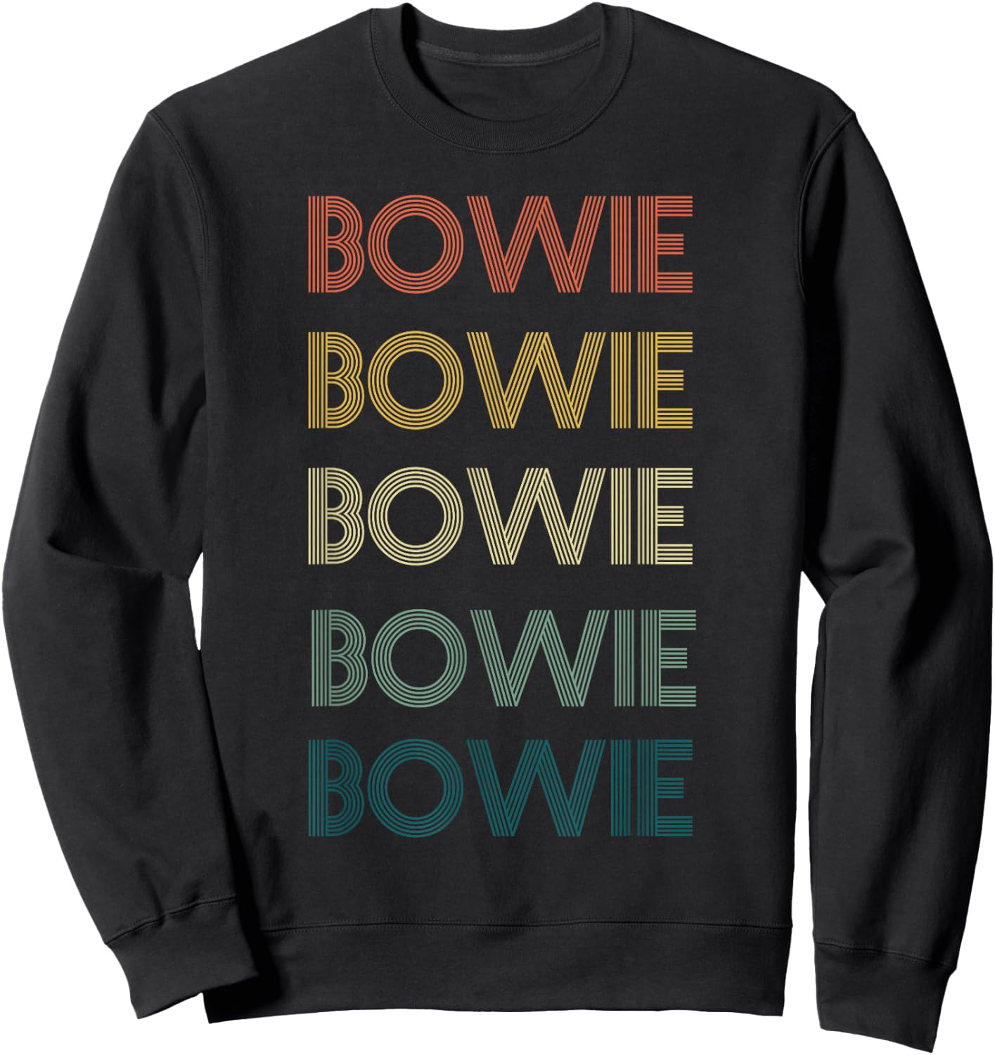 Bowie Maryland Pride Vintage State MD Retro 70s Sweatshirt - Sweatshirt | Black