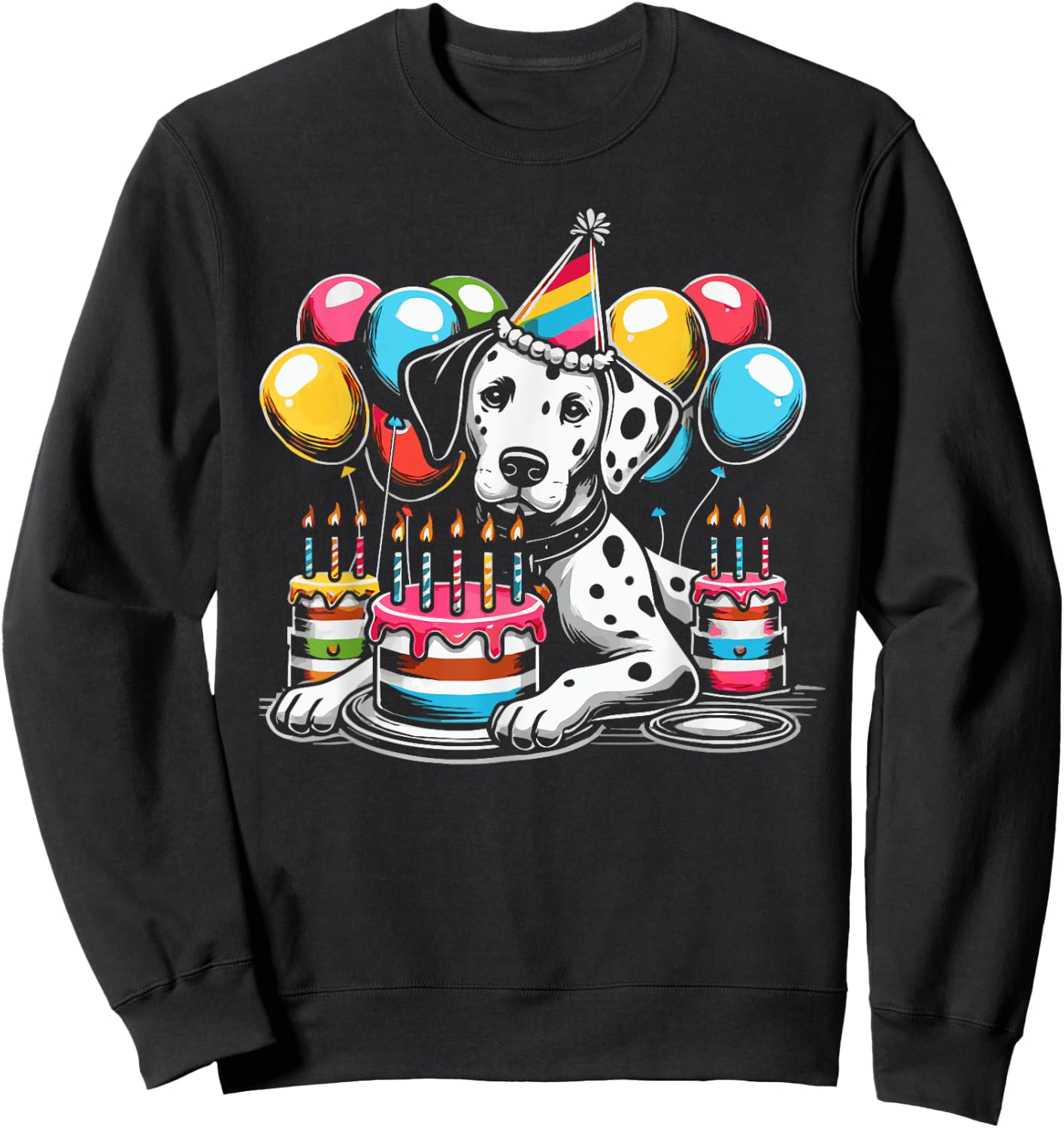 Dalmatian Birthday Party Sweatshirt - Sweatshirt | Black