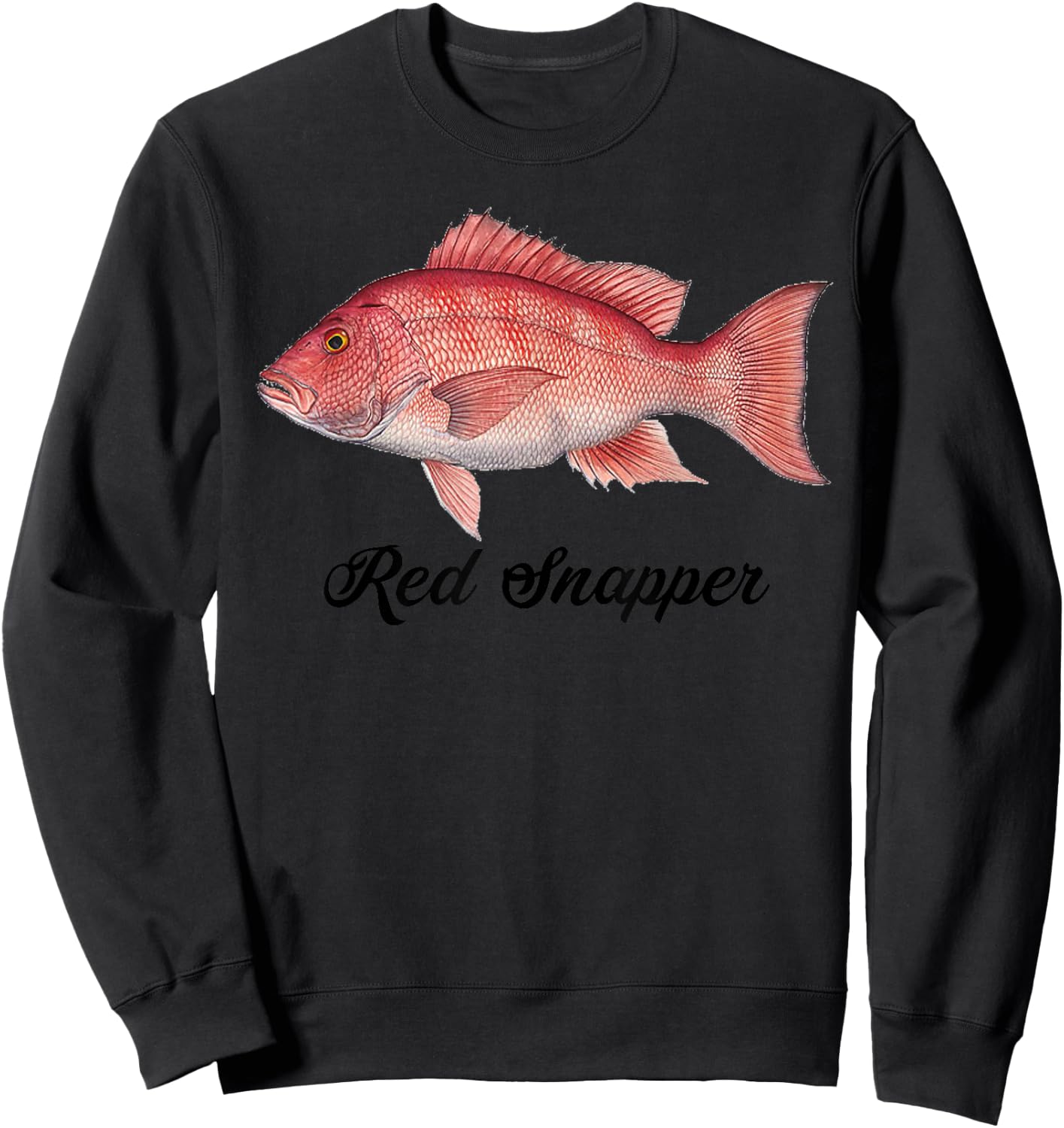 Red Snapper Shirt - Red Snapper Fishing Shirt Sweatshirt - Sweatshirt | Black