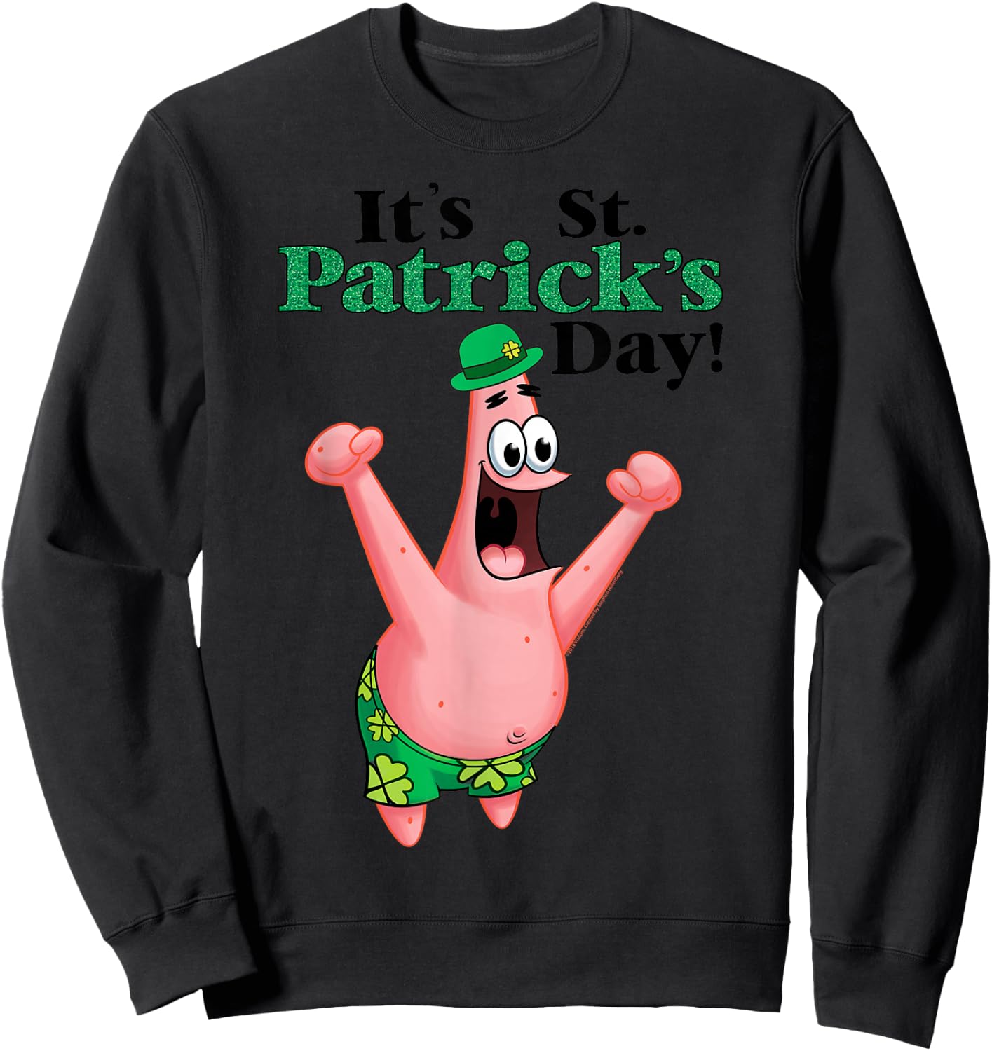 Spongebob St. Patrick's Day Sweatshirt - Sweatshirt | Black