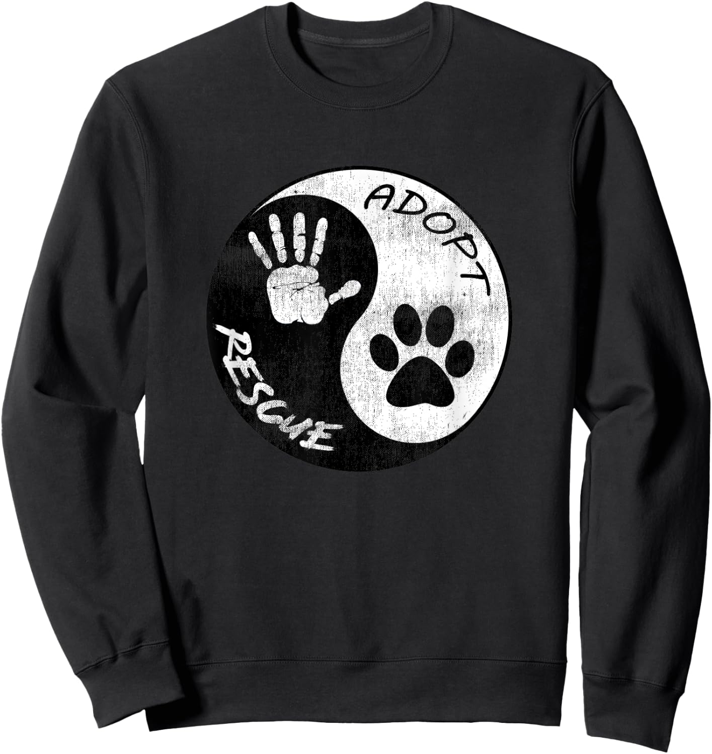 Adopt and Rescue Animal for Animal Foster & Shelters Sweatshirt - Sweatshirt | Black