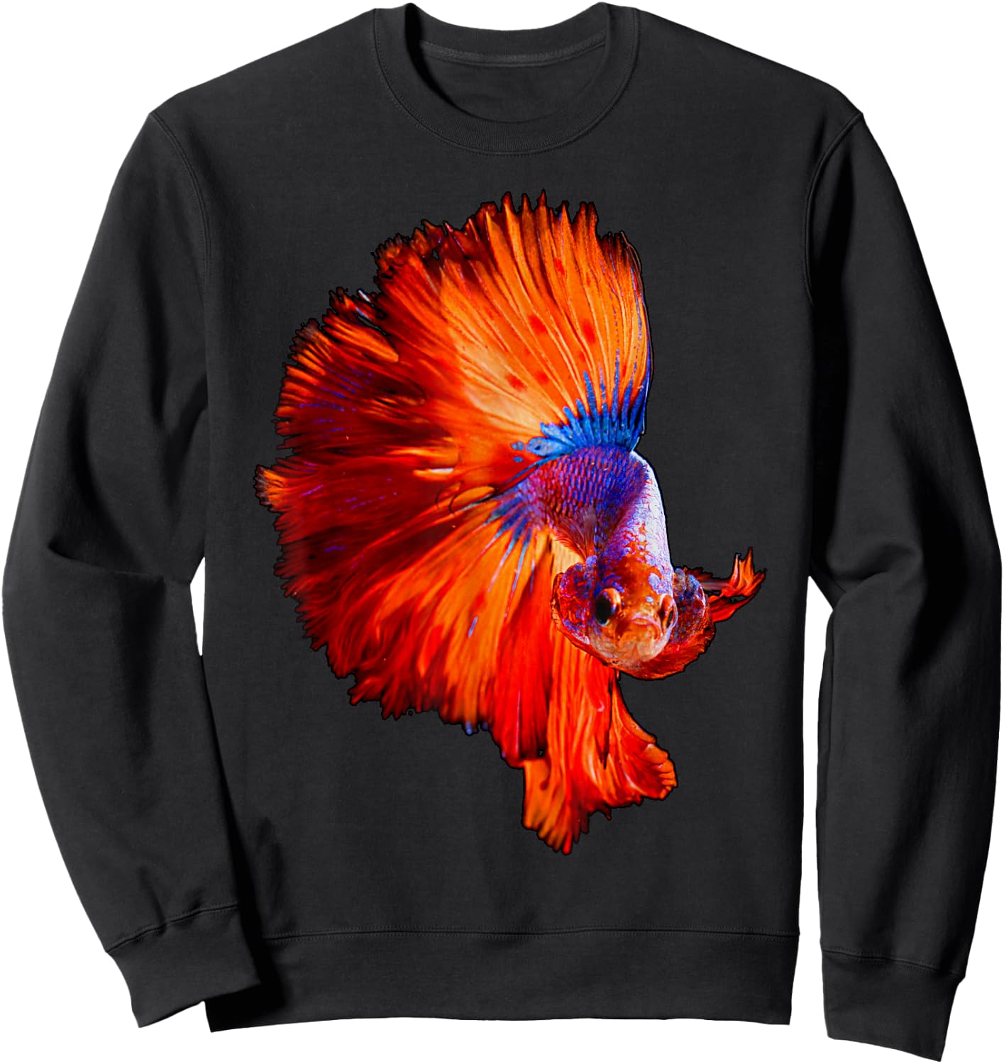 Betta Exotic Pet Fish , Women, Kids & Teens Sweatshirt - Sweatshirt | Black