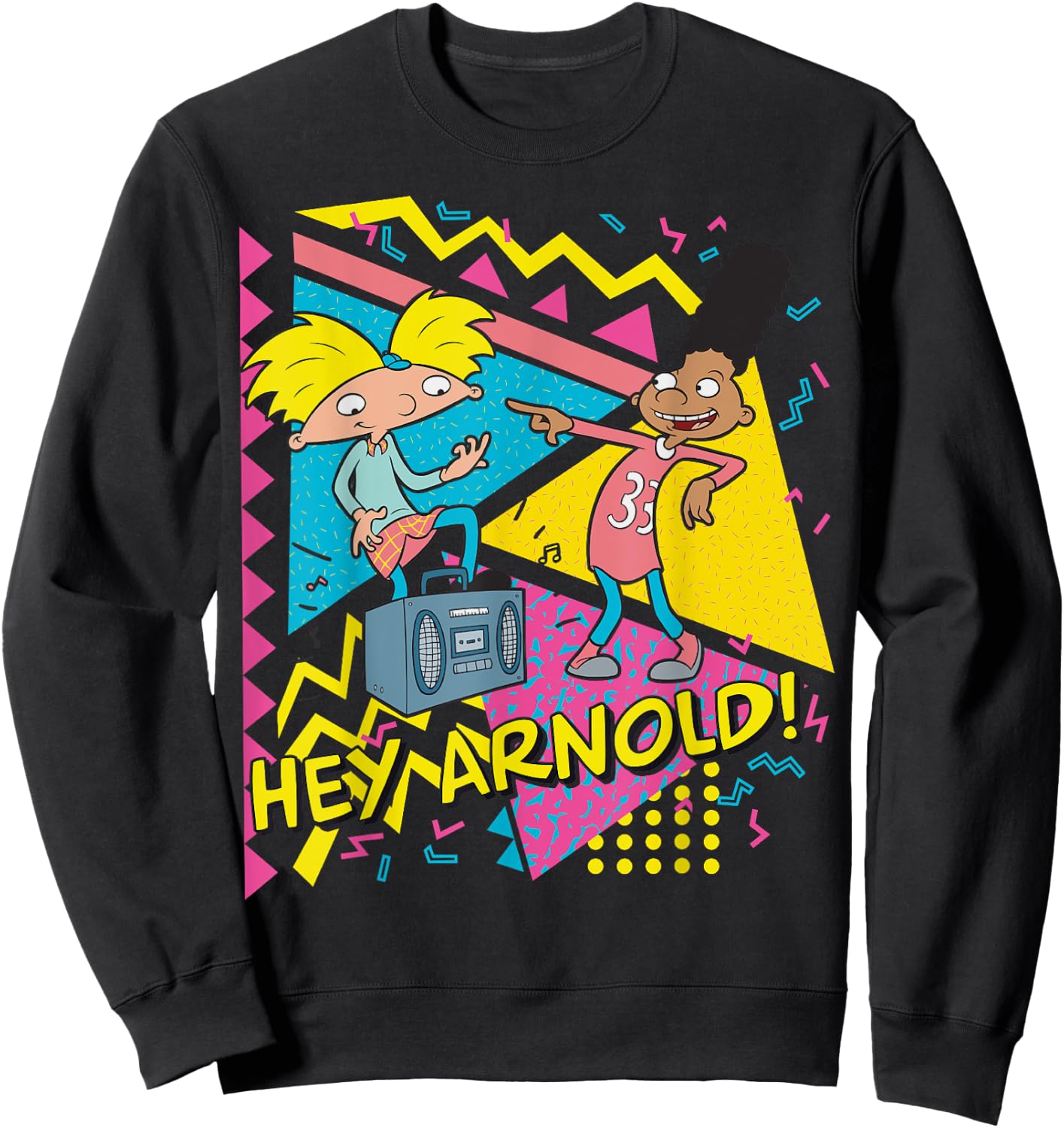 Hey Arnold! 90's Party Poster Sweatshirt - Sweatshirt | Black