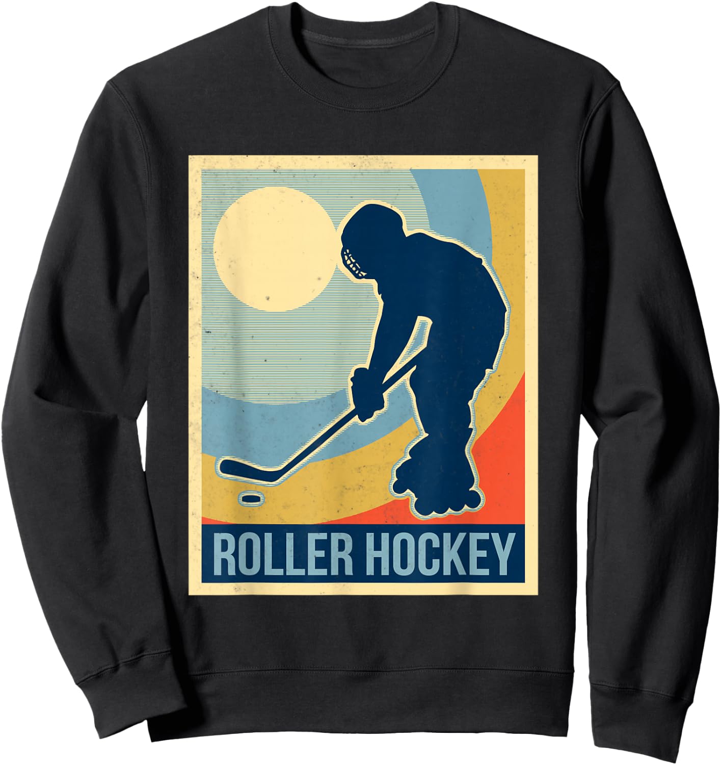 Roller hockey vintage shirt Sweatshirt - Sweatshirt | Black