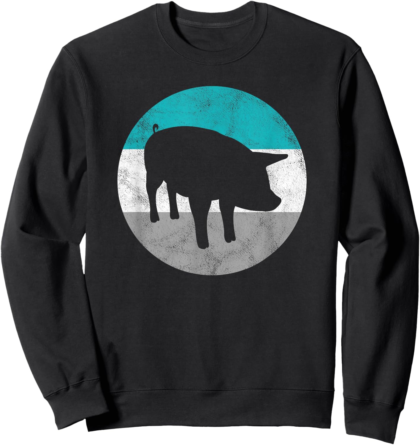 Pig Gift Shirt Women Boys & Girls Sweatshirt - Sweatshirt | Black