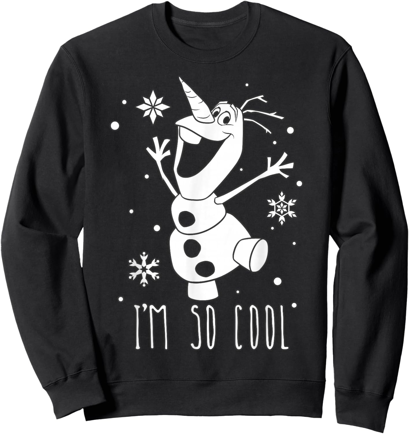 Disney Frozen Olaf I'm So Cool Dancing Graphic Sweatshirt - Sweatshirt | Black