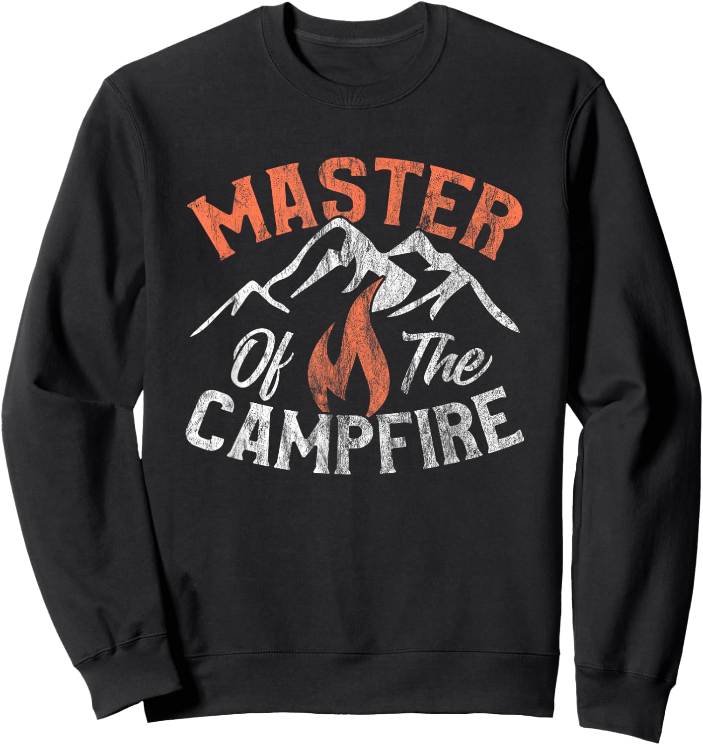 Funny Outdoor Camping Gifts Men Women Master of Campfire Small Sweatshirt - Sweatshirt | Black