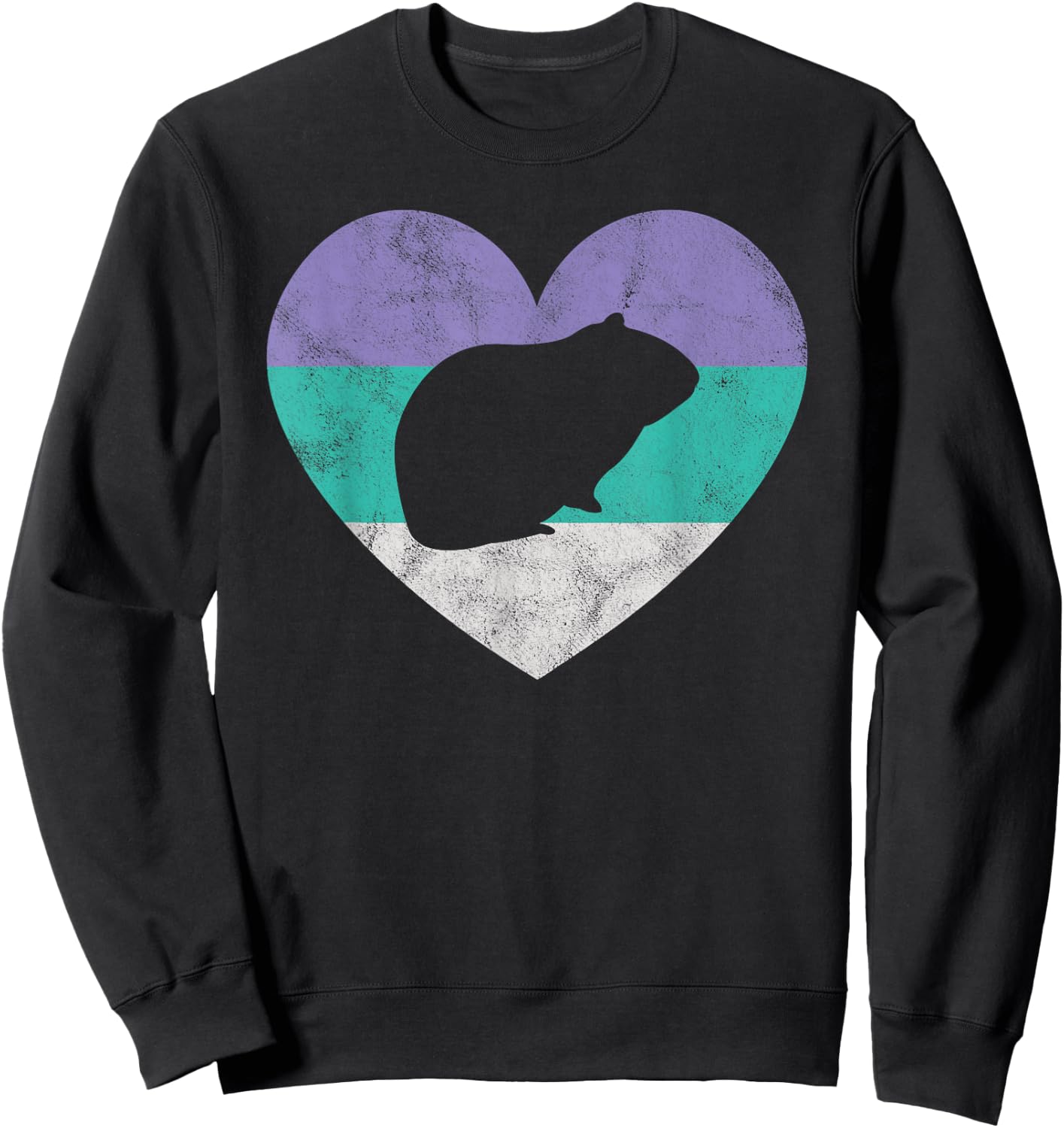Guinea Pig Gift Shirt & Girls Retro Cute Sweatshirt - Sweatshirt | Black
