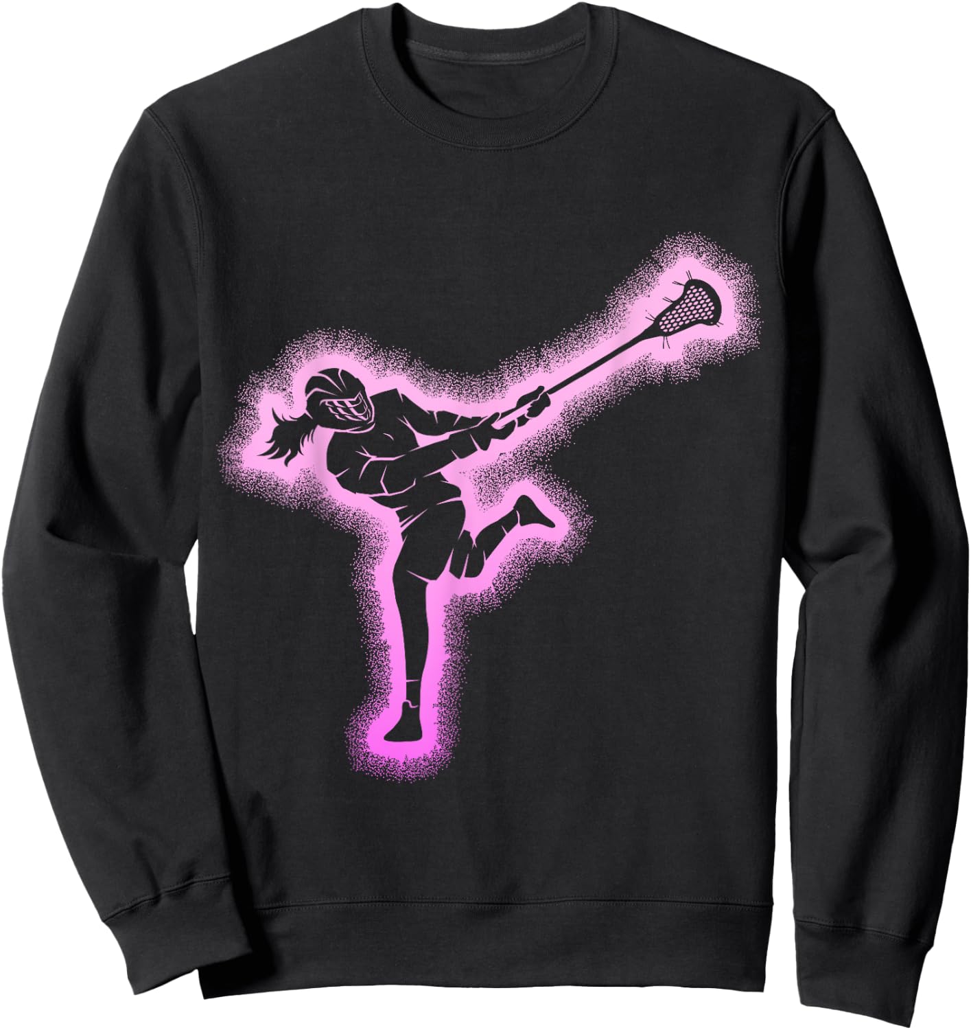 Lacrosse Girl Women Kids Youth Sweatshirt - Sweatshirt | Black