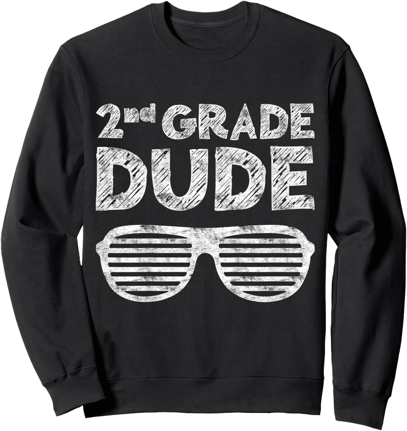 2nd Grade Dude Shirt Second Grade Boy Girl Back To School Sweatshirt - Sweatshirt | Black