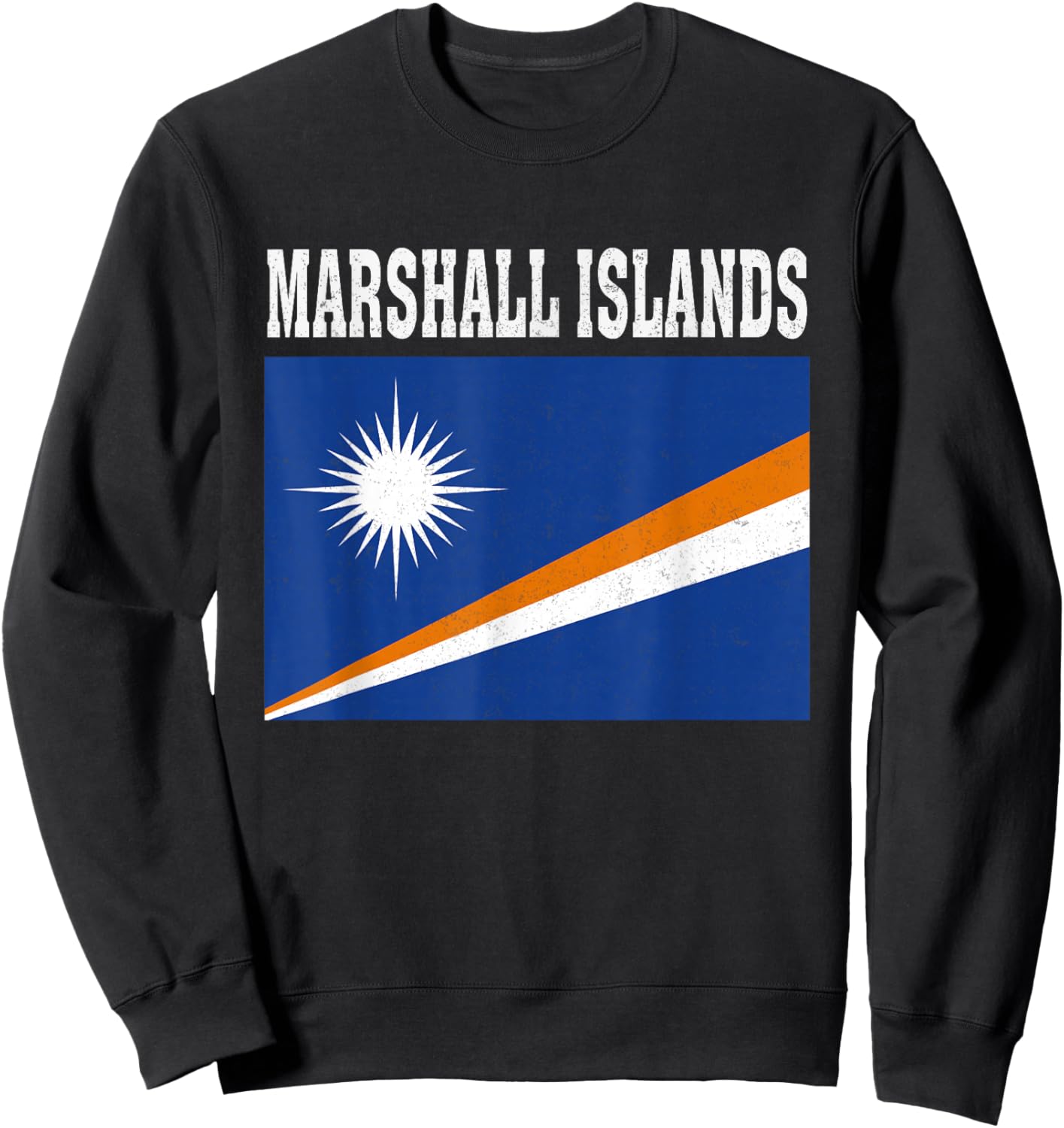 Marshall Islands Flag Patriotic National Roots Souvenir Sweatshirt - Sweatshirt | Black
