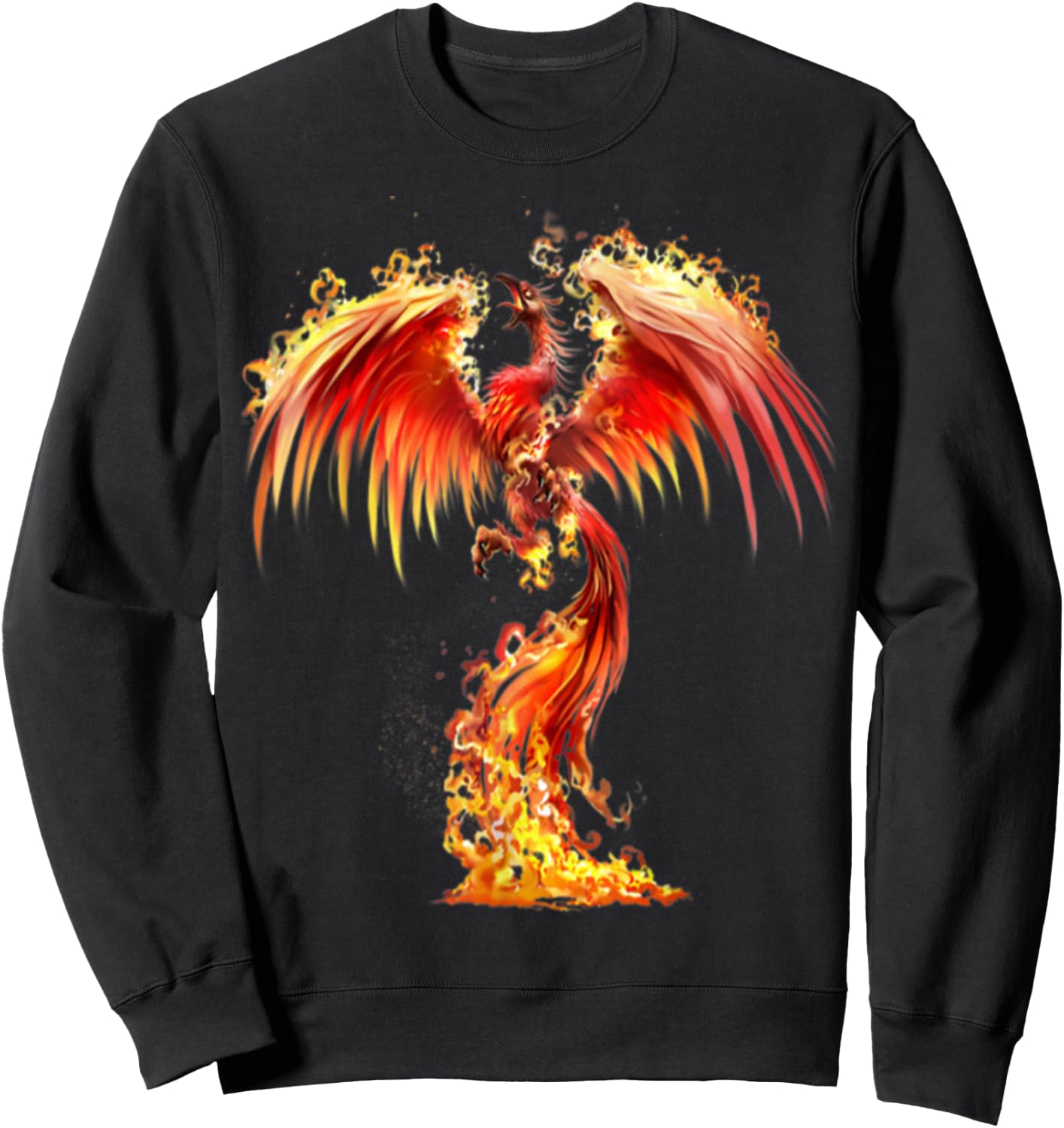 Rising Phoenix Fire Fenix Inspirational Fantasy Gift Sweatshirt - Sweatshirt | Black