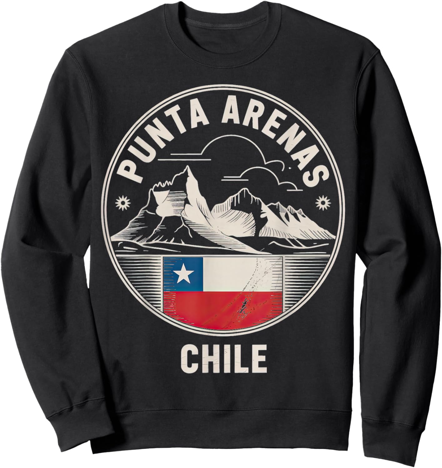 Punta Arenas Chile City Travel Design Sweatshirt - Sweatshirt | Black
