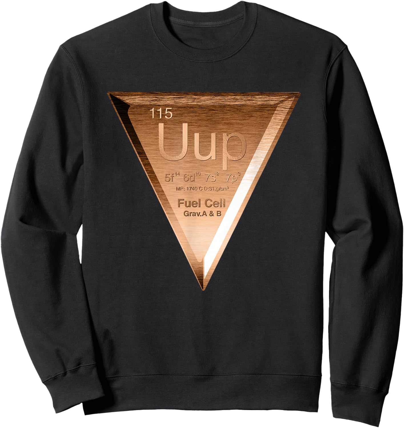 Ununpentium Element 115 Copper Fuel Cell Area 51 Alien UFO Sweatshirt - Sweatshirt | Black