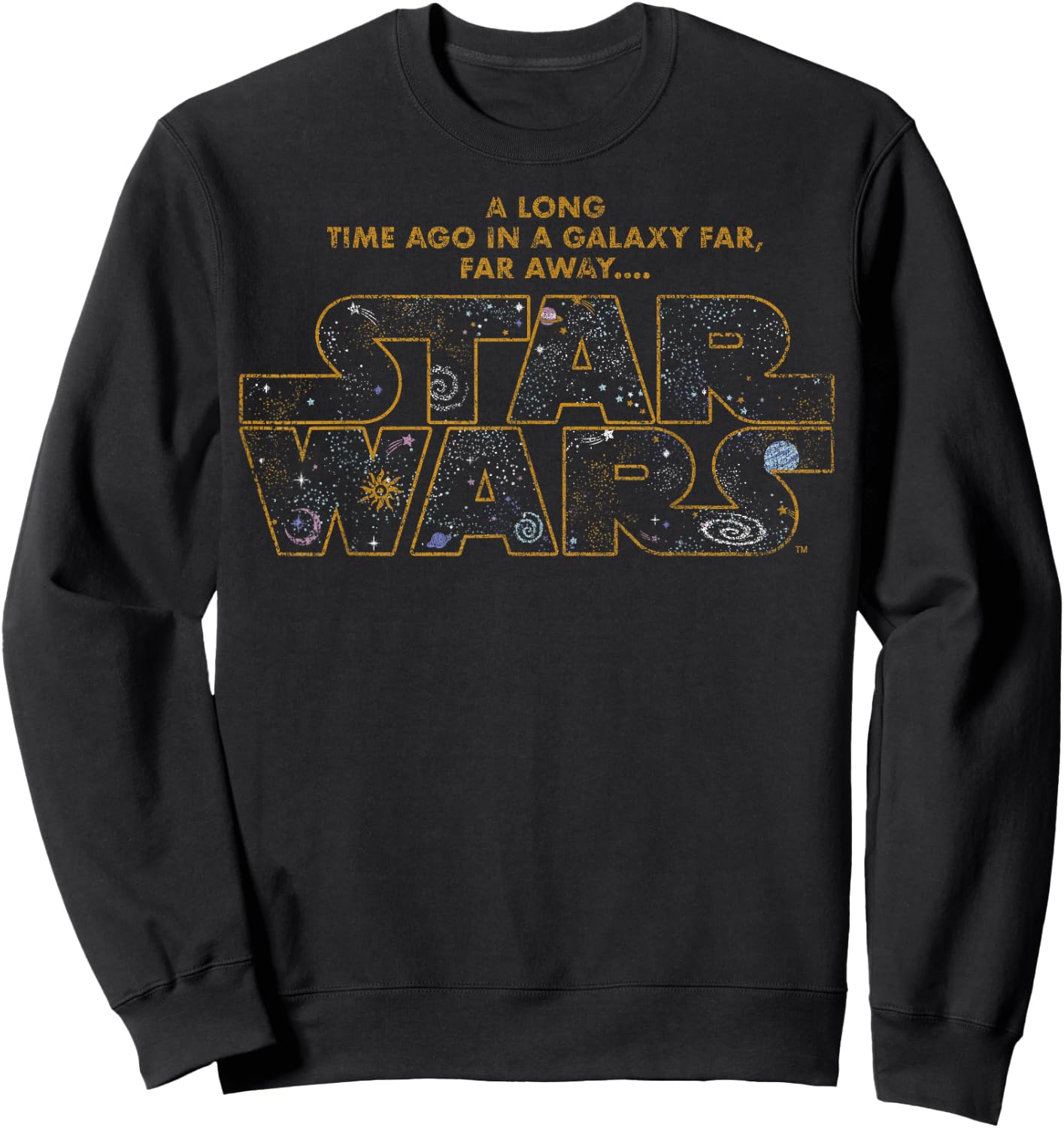Star Wars In A Galaxy Far Far Away Logo Sweatshirt - Sweatshirt | Black