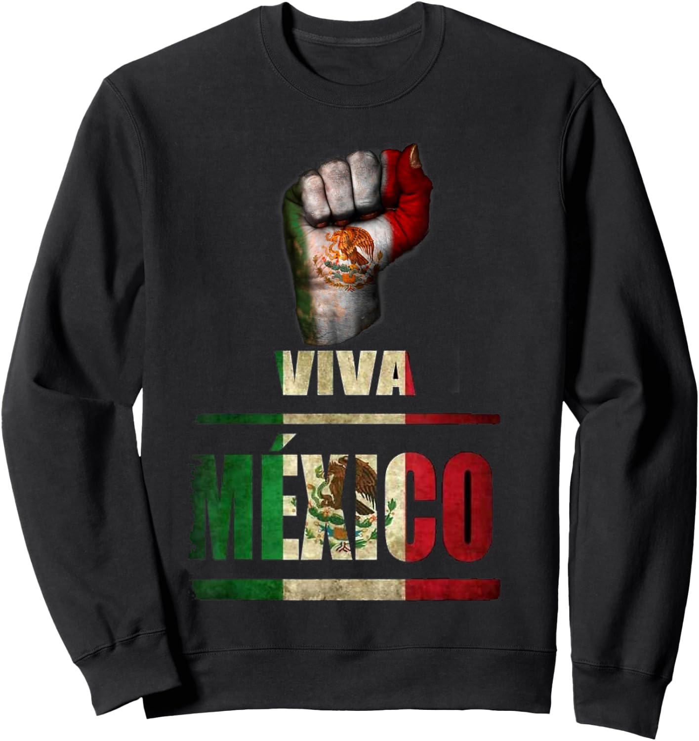 Viva Mexico Cabrones and Christmas Mexico Sweatshirt - Sweatshirt | Black