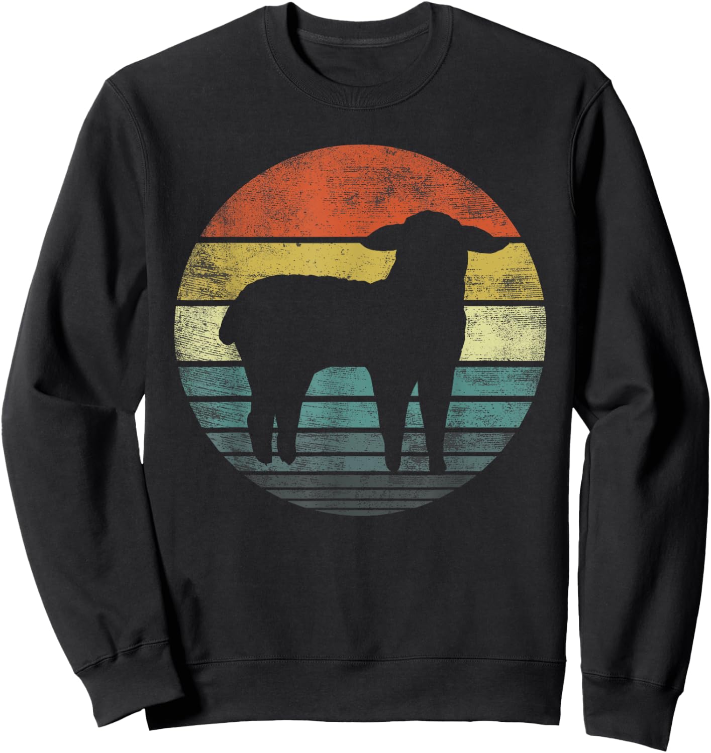 Sheep Lover Gifts Funny Farmer Retro Vintage Farm Animals Sweatshirt - Sweatshirt | Black