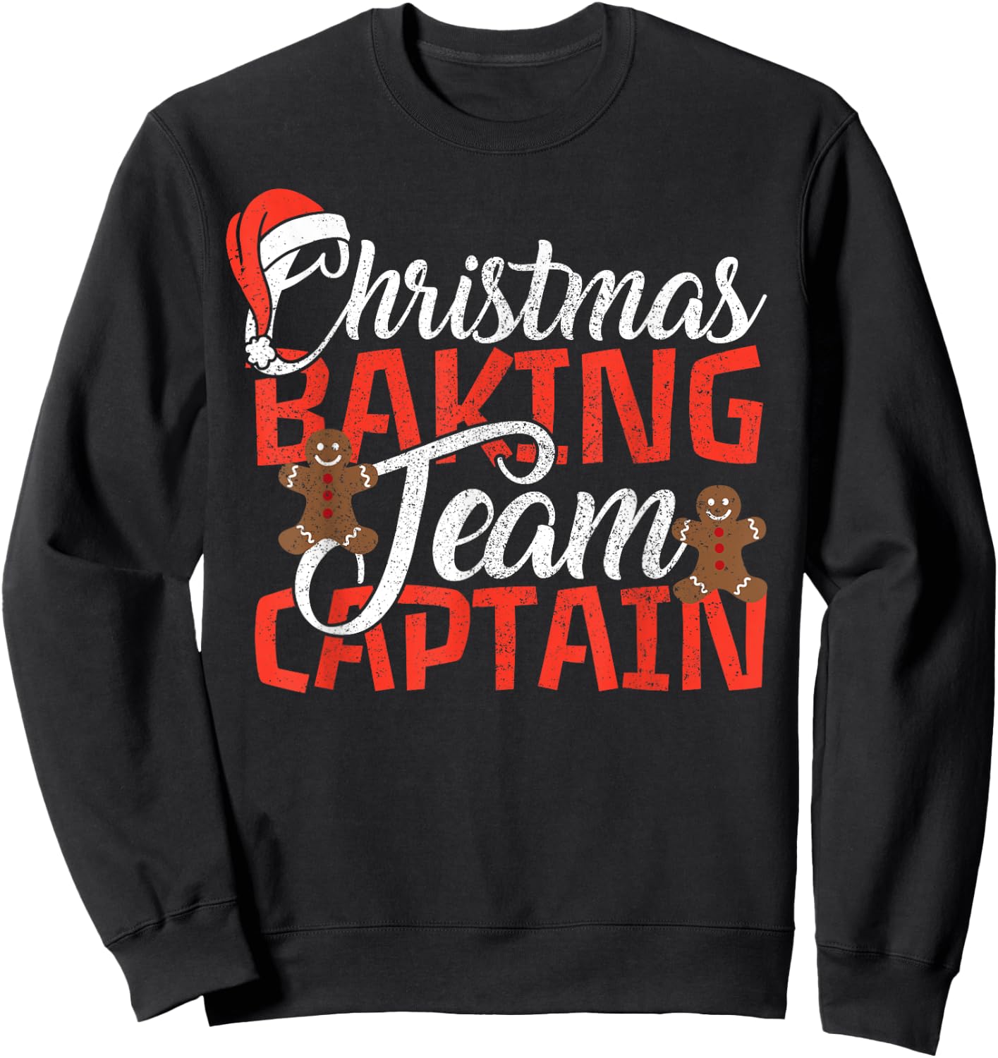 Christmas Baking Team Captain Shirt - Funny Xmas Baker Gift Sweatshirt - Sweatshirt | Black