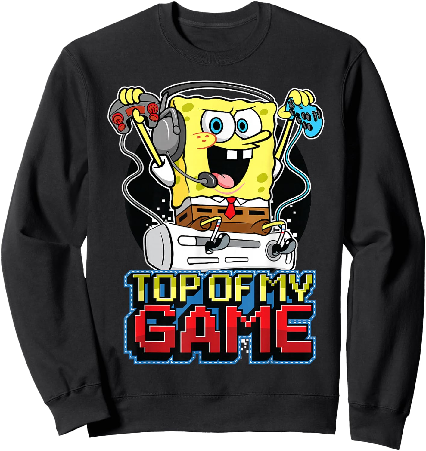 Spongebob SquarePants Top Of My Game Sweatshirt - Sweatshirt | Black