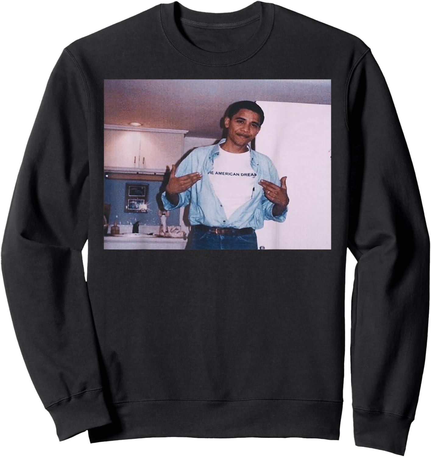 Obama Dreams President of America USA Sweatshirt - Sweatshirt | Black