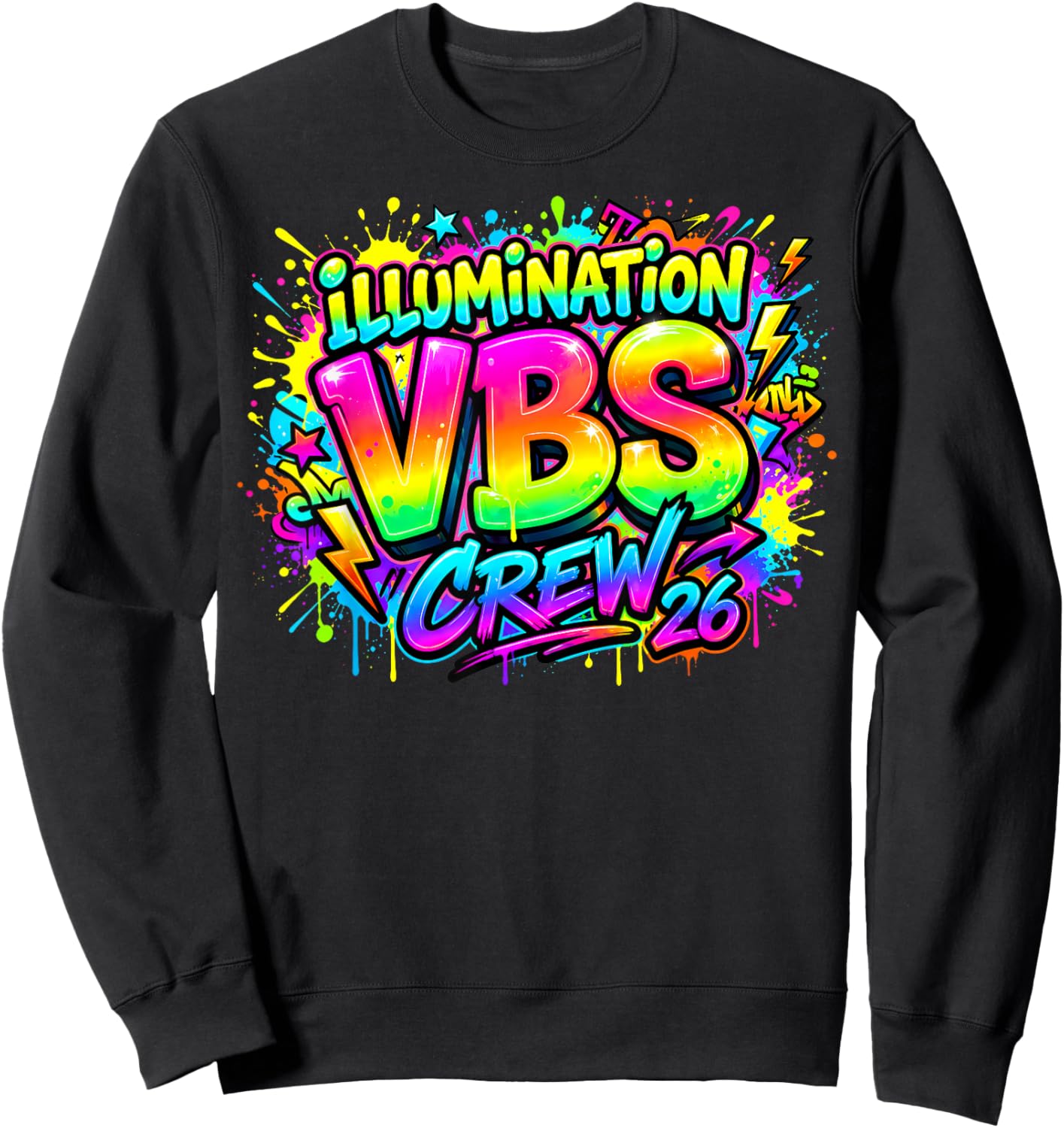 Vbs Crew 2026 Vacation Bible School Crew Leader Church Camp Sweatshirt - Sweatshirt | Black