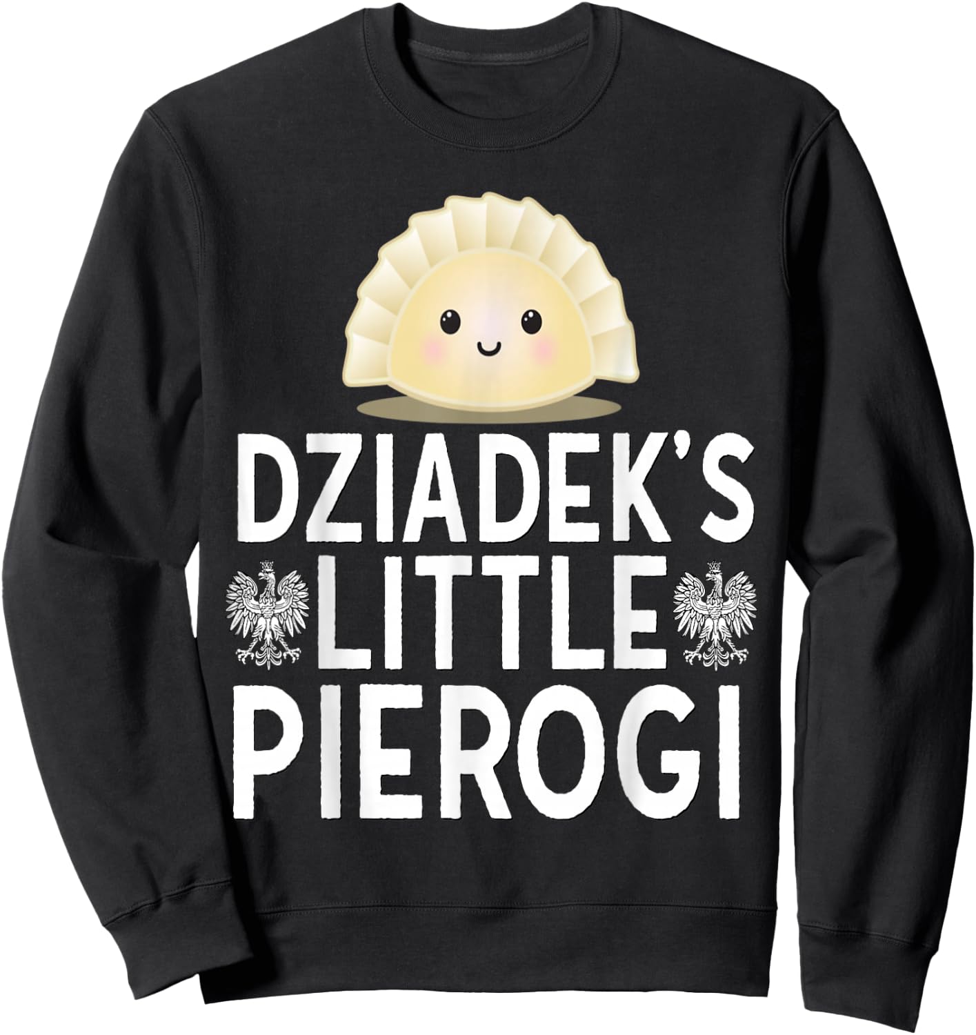 Dziadeks Little Pierogi Shirt Polish Grandpa Kids Dyngus Day Sweatshirt - Sweatshirt | Black
