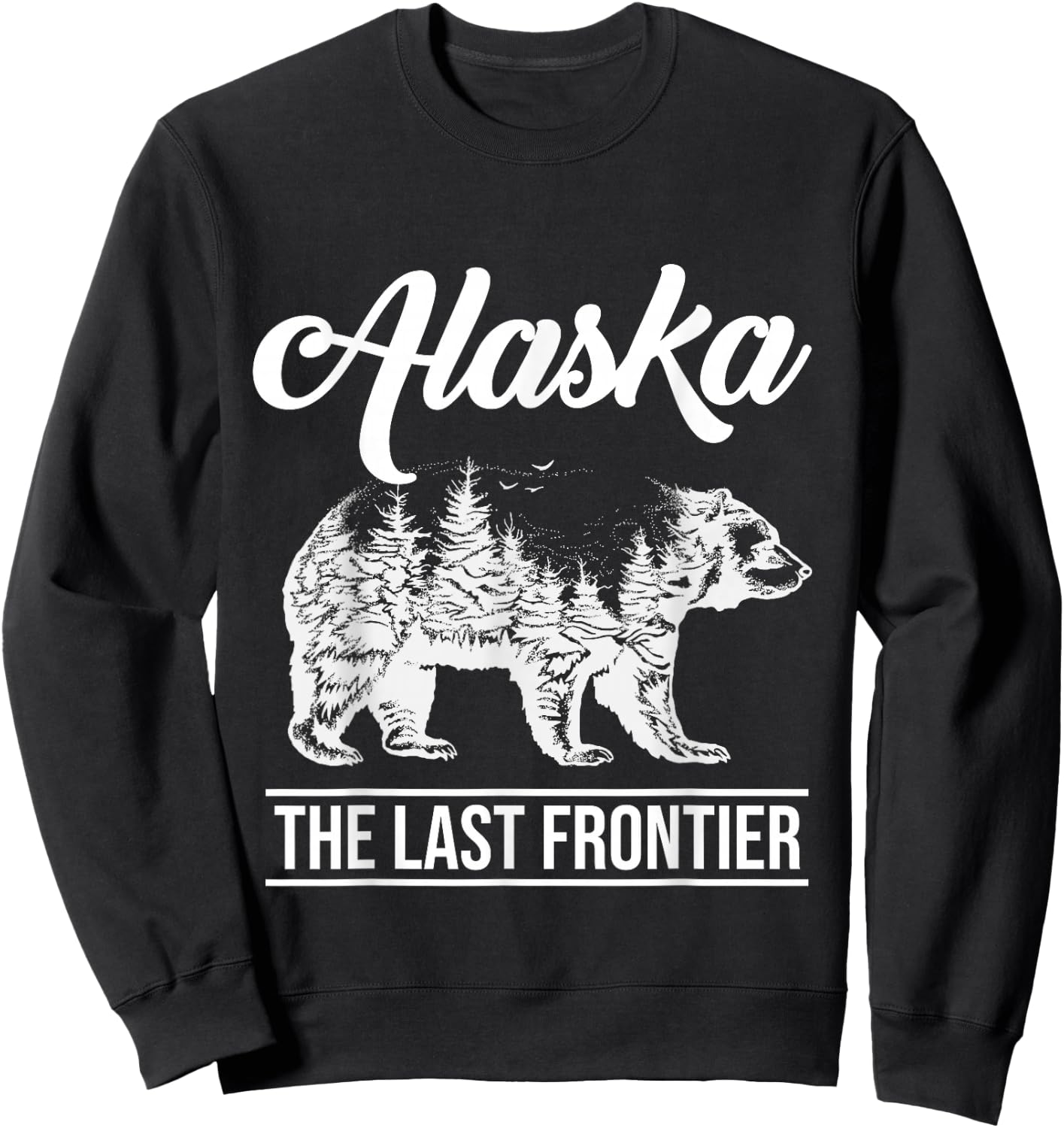 Elk Alaska Last Frontier Alaska Grizzly Bears Mountains Sweatshirt - Sweatshirt | Black
