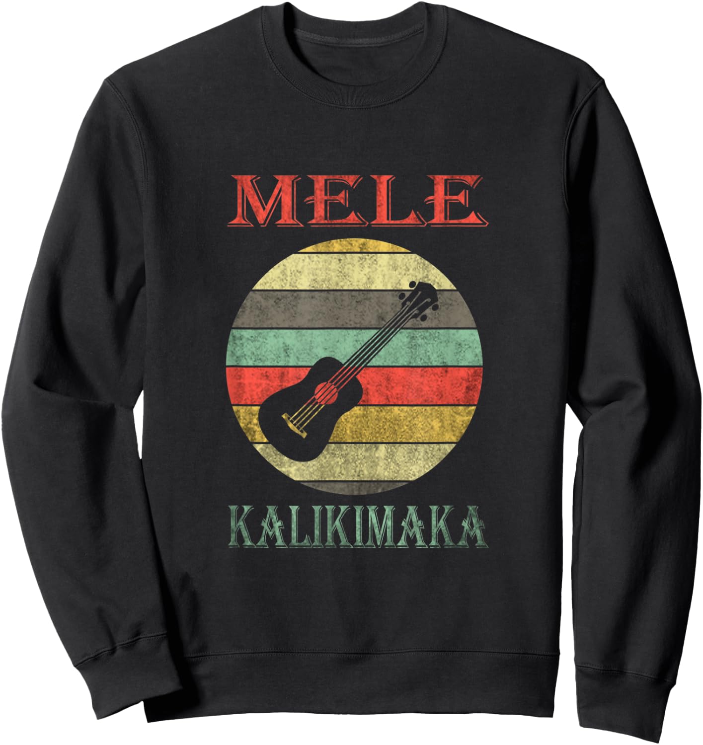 Hawaii Christmas Mele Kalikimaka Hawaiian Vintage Sweatshirt - Sweatshirt | Black