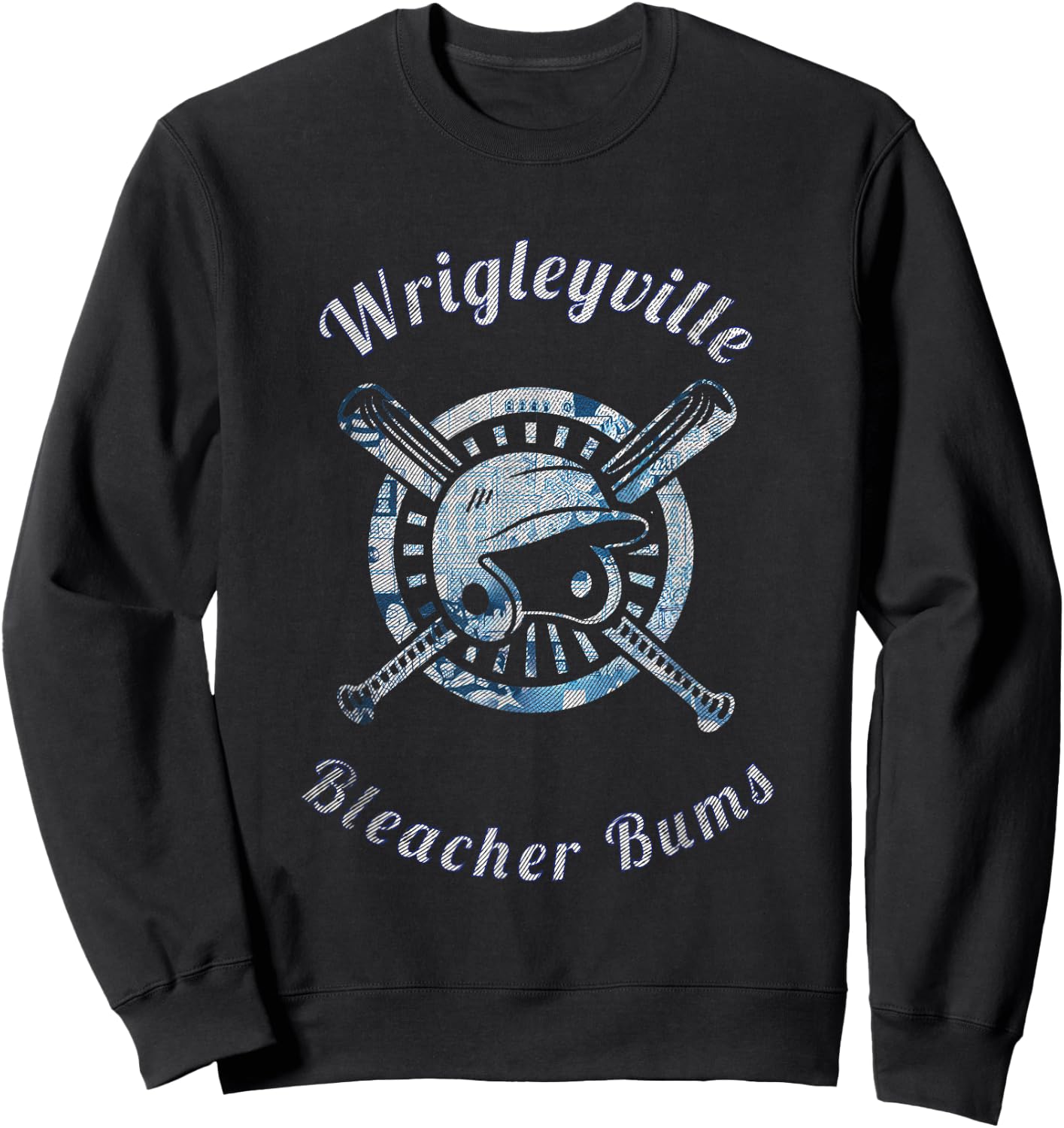 Wrigleyville Bleacher Bums Funny Baseball Sweatshirt - Sweatshirt | Black