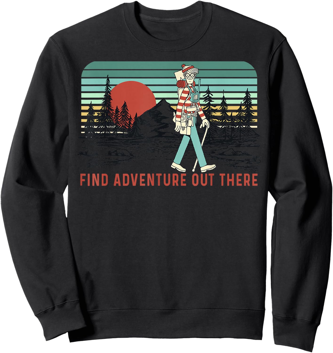 Where's Waldo Find Adventure Out There Sweatshirt - Sweatshirt | Black