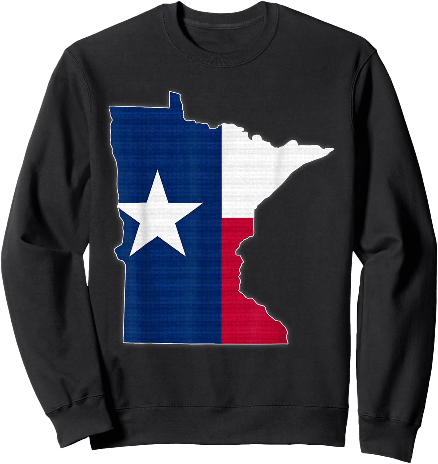 MINNESOTA STATE MAP TEXAS TX Flag Roots Men Women Gift Sweatshirt - Sweatshirt | Black