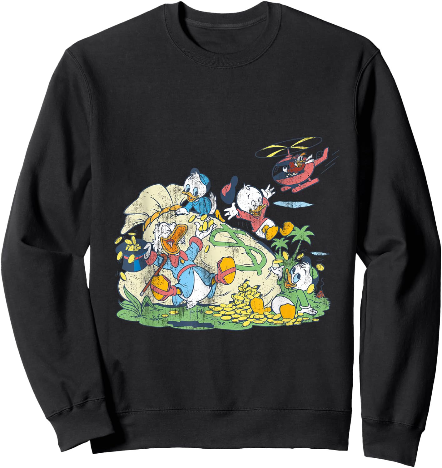 Disney - Ducktales Money Bags Sweatshirt - Sweatshirt | Black