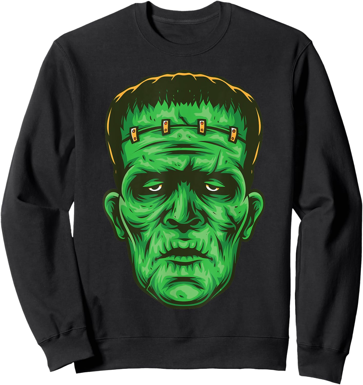 Frankenstein face zombie gifts for lovers zombie Sweatshirt - Sweatshirt | Black