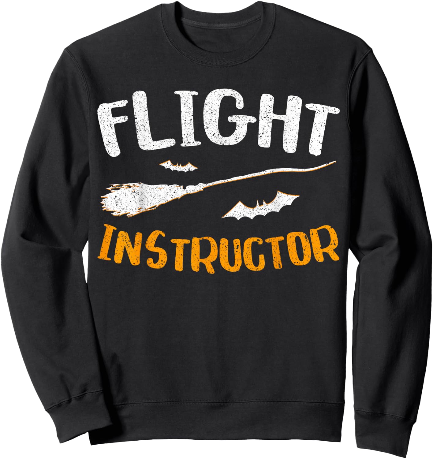 Flight Instructor Witch Shirt Adult Kids Halloween Day Sweatshirt - Sweatshirt | Black