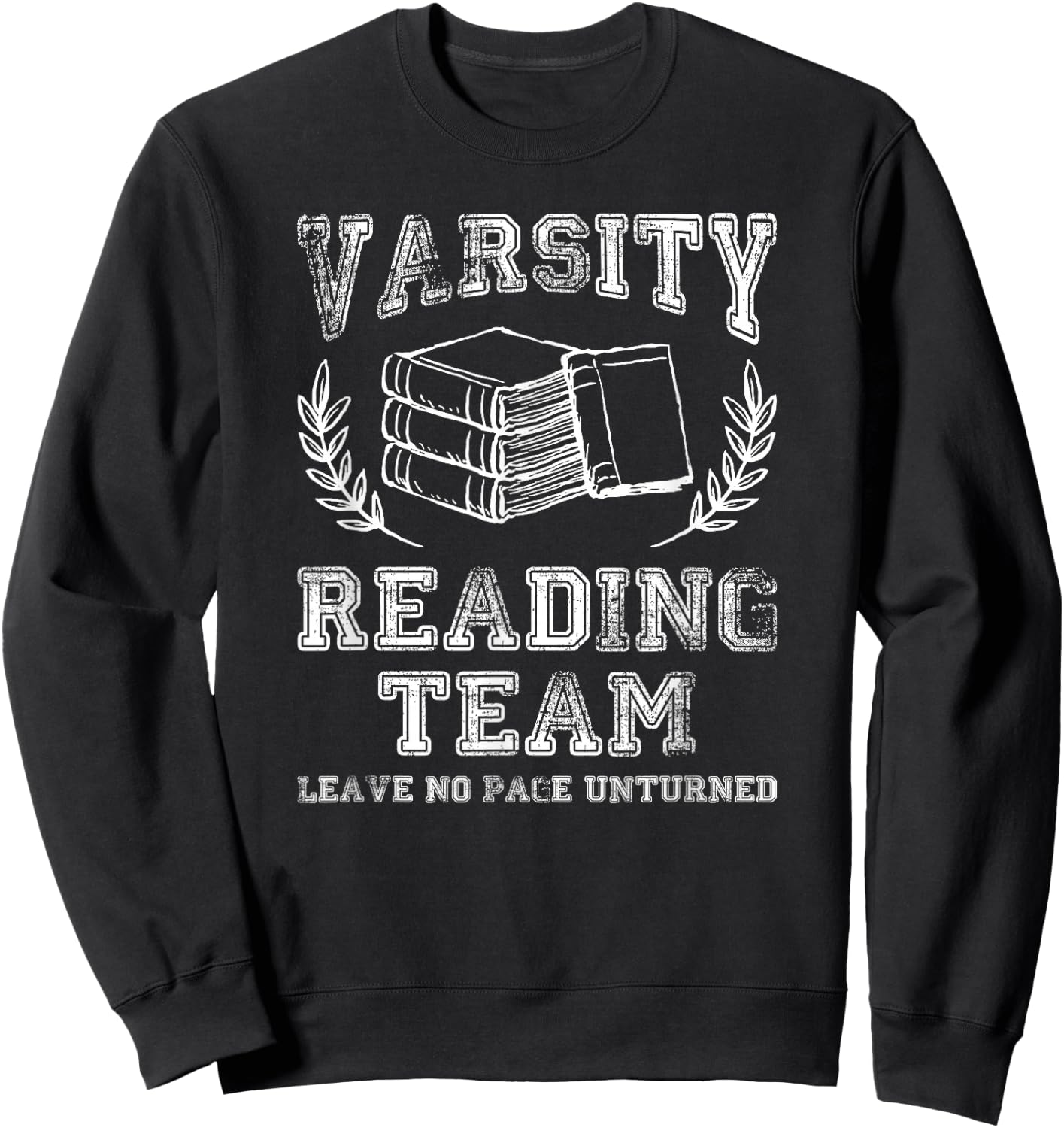 Book Lovers Gifts & Apparel Shoppe Reader Book Lover Gift Varsity Reading Team Sweatshirt - Sweatshirt | Black