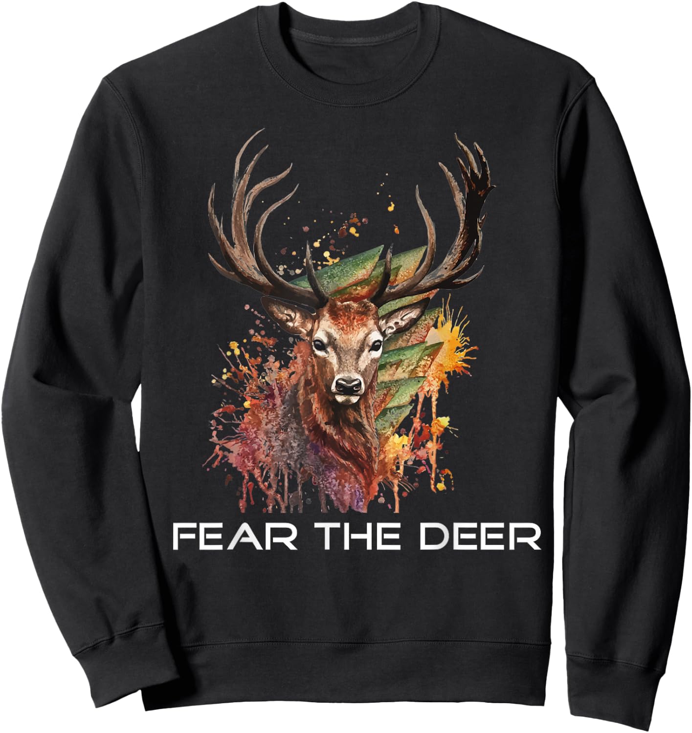 Fear The Deer Basketball Sweatshirt - Sweatshirt | Black