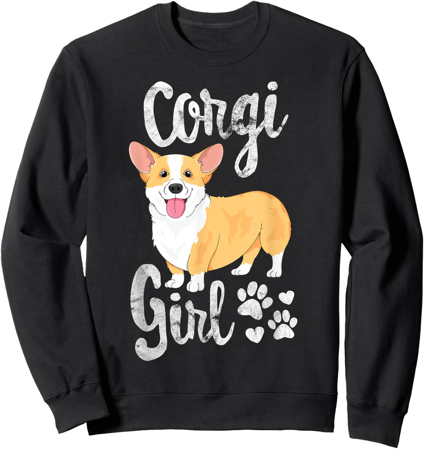 Corgi Girl Women Puppy Mom Dog Mama Lover Gift Sweatshirt - Sweatshirt | Black