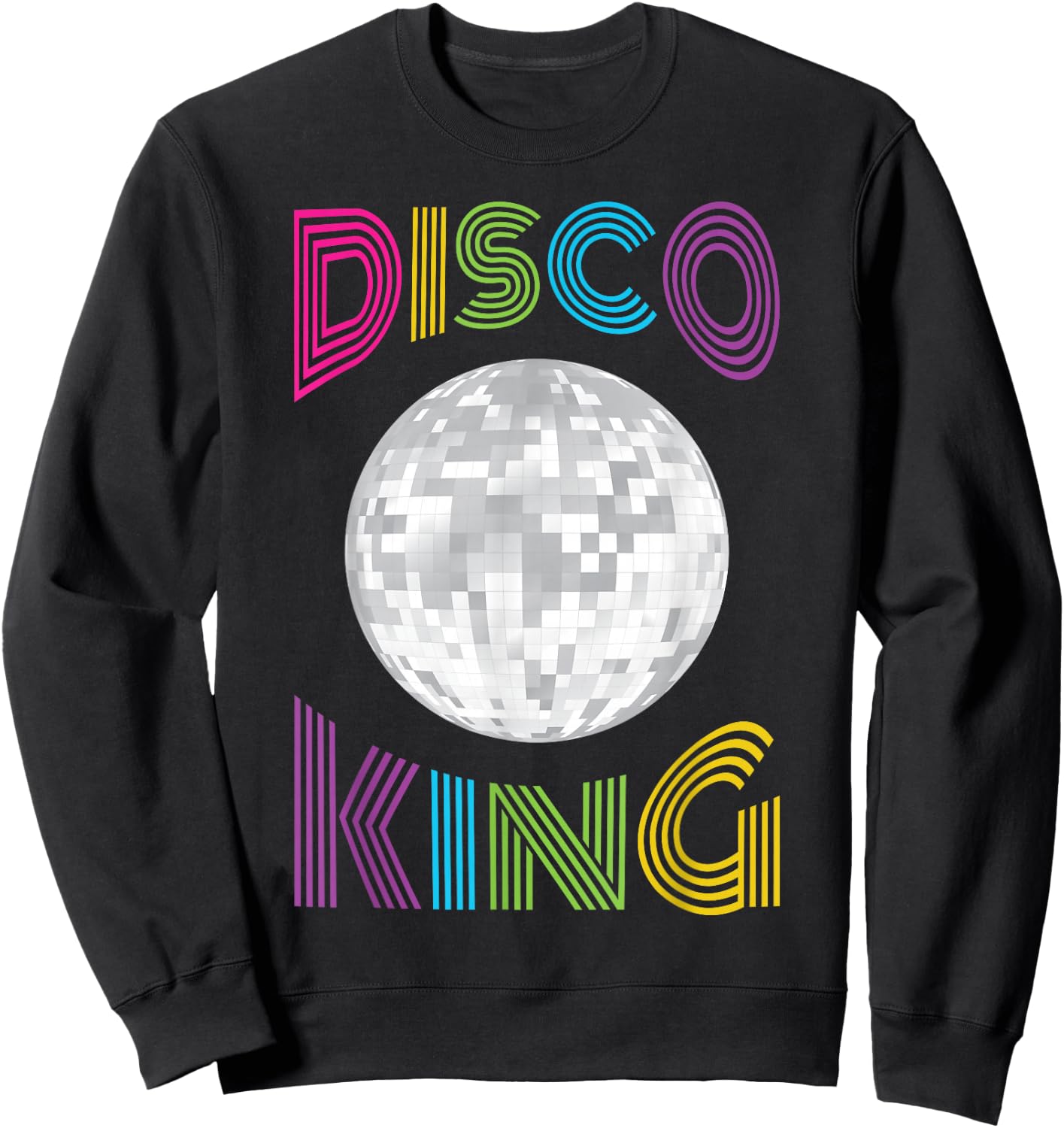 Disco King 70's Seventies Costume Men Boys Sweatshirt - Sweatshirt | Black