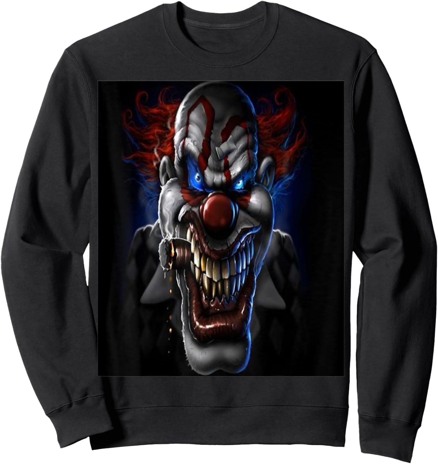 Evil Clown And Cigar Standard T Shirts Sweatshirt - Sweatshirt | Black