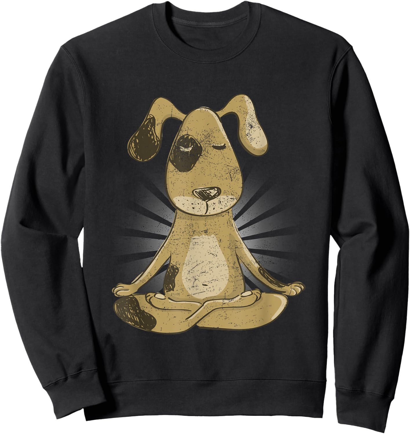 Yoga Meditation Dog Zen Men Women Kids Sweatshirt - Sweatshirt | Black