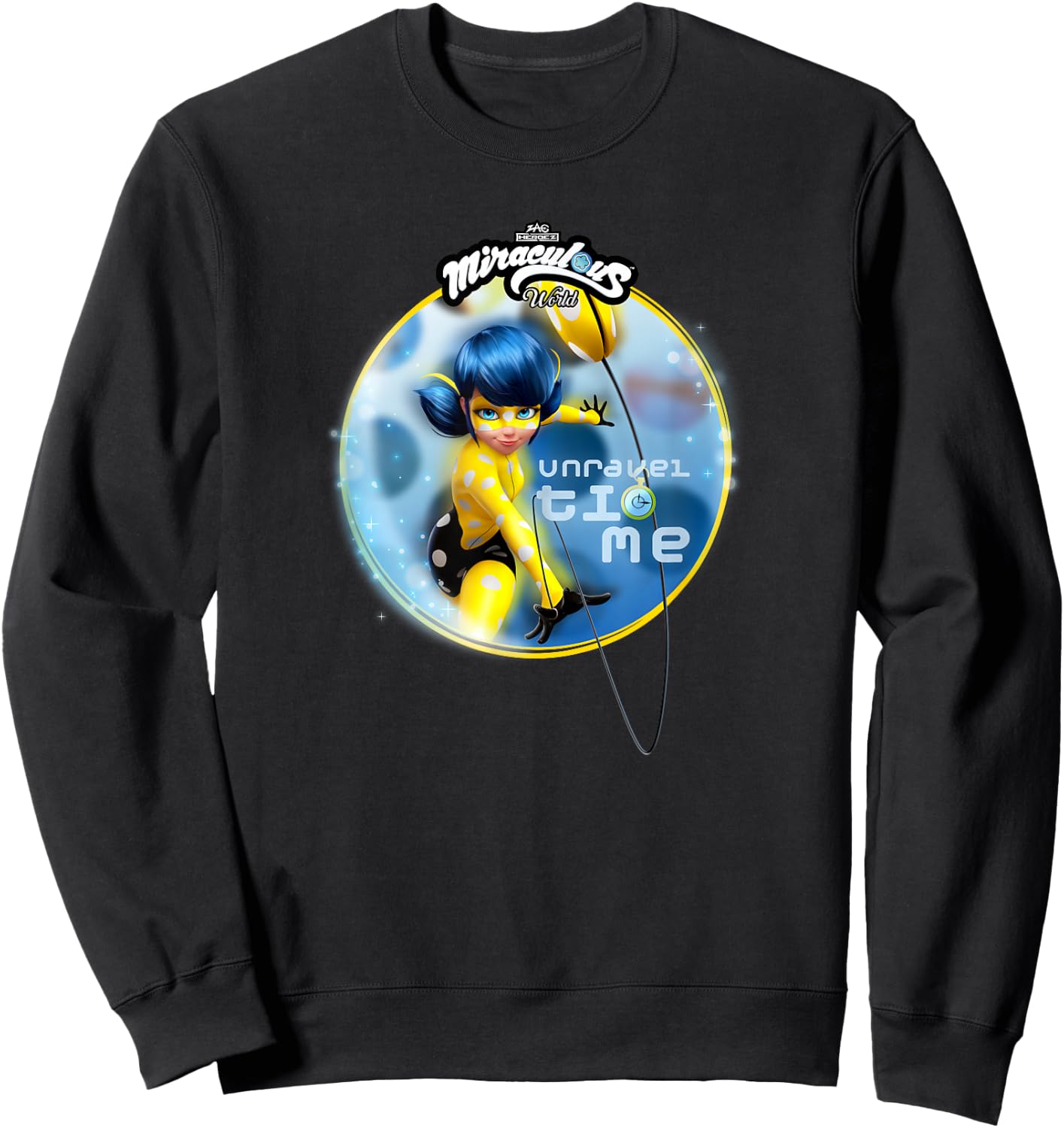 Miraculous Ladybug London Chronobug Unravel Time Sweatshirt - Sweatshirt | Black