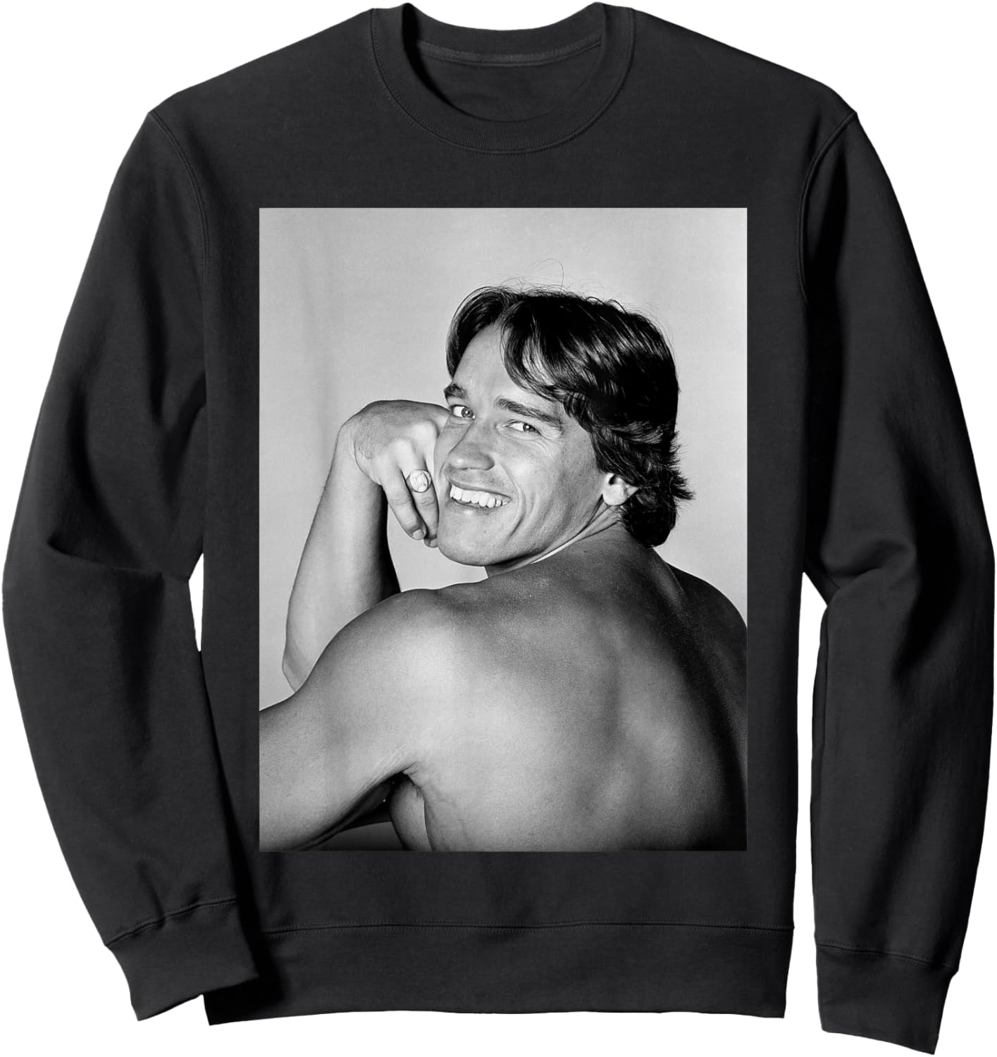 Arnold Schwarzenegger Actor & Bodybuilder Pumping Iron 1977 Sweatshirt - Sweatshirt | Black