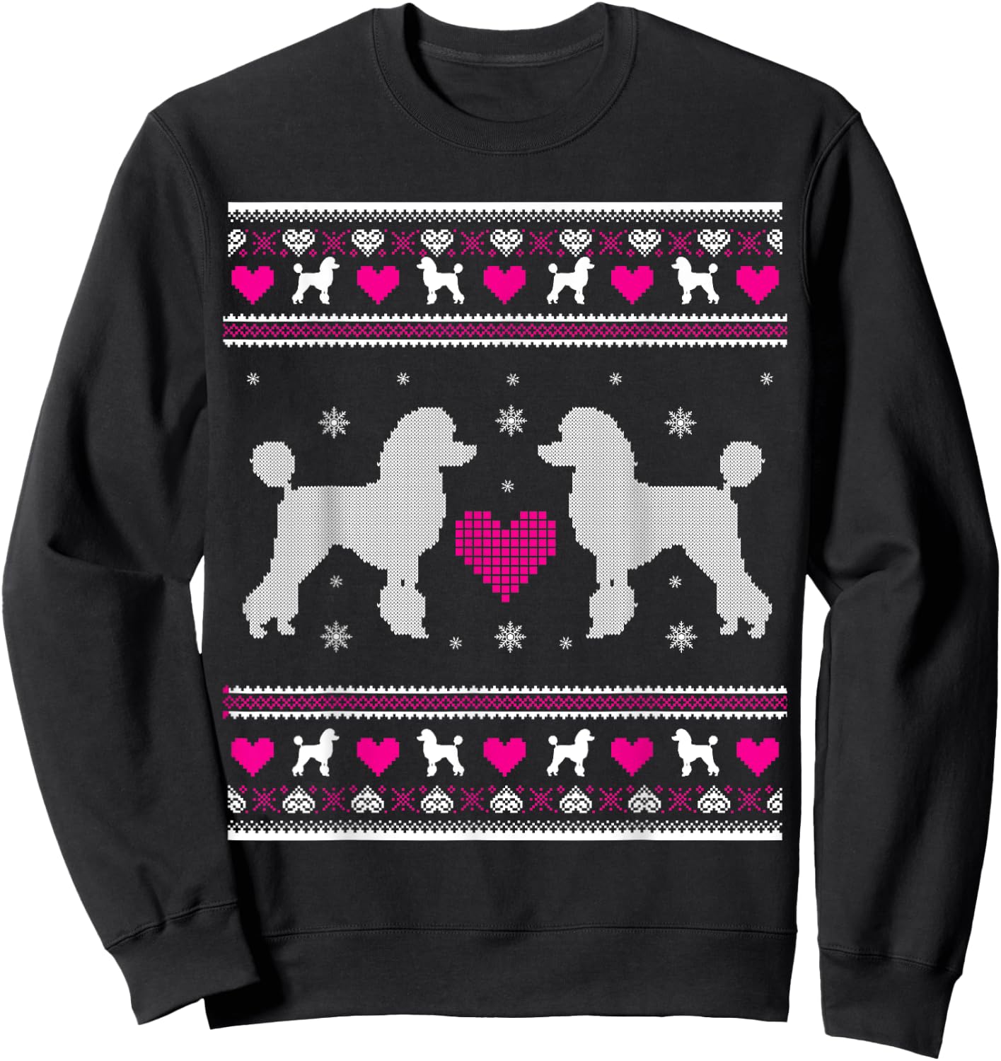 Poodle Ugly Christmas Shirt Gift T Shirt Sweatshirt - Sweatshirt | Black