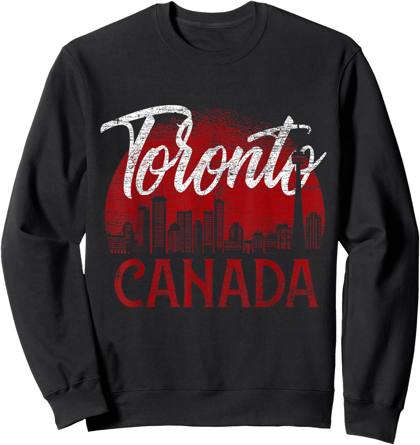 Toronto North America Canadian Flag Canada Sweatshirt - Sweatshirt | Black