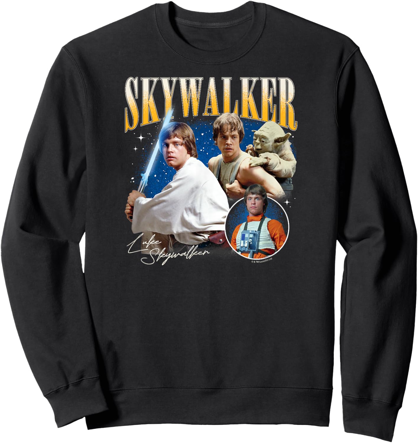 Star Wars - Luke Skywalker Bootleg Sweatshirt - Sweatshirt | Black