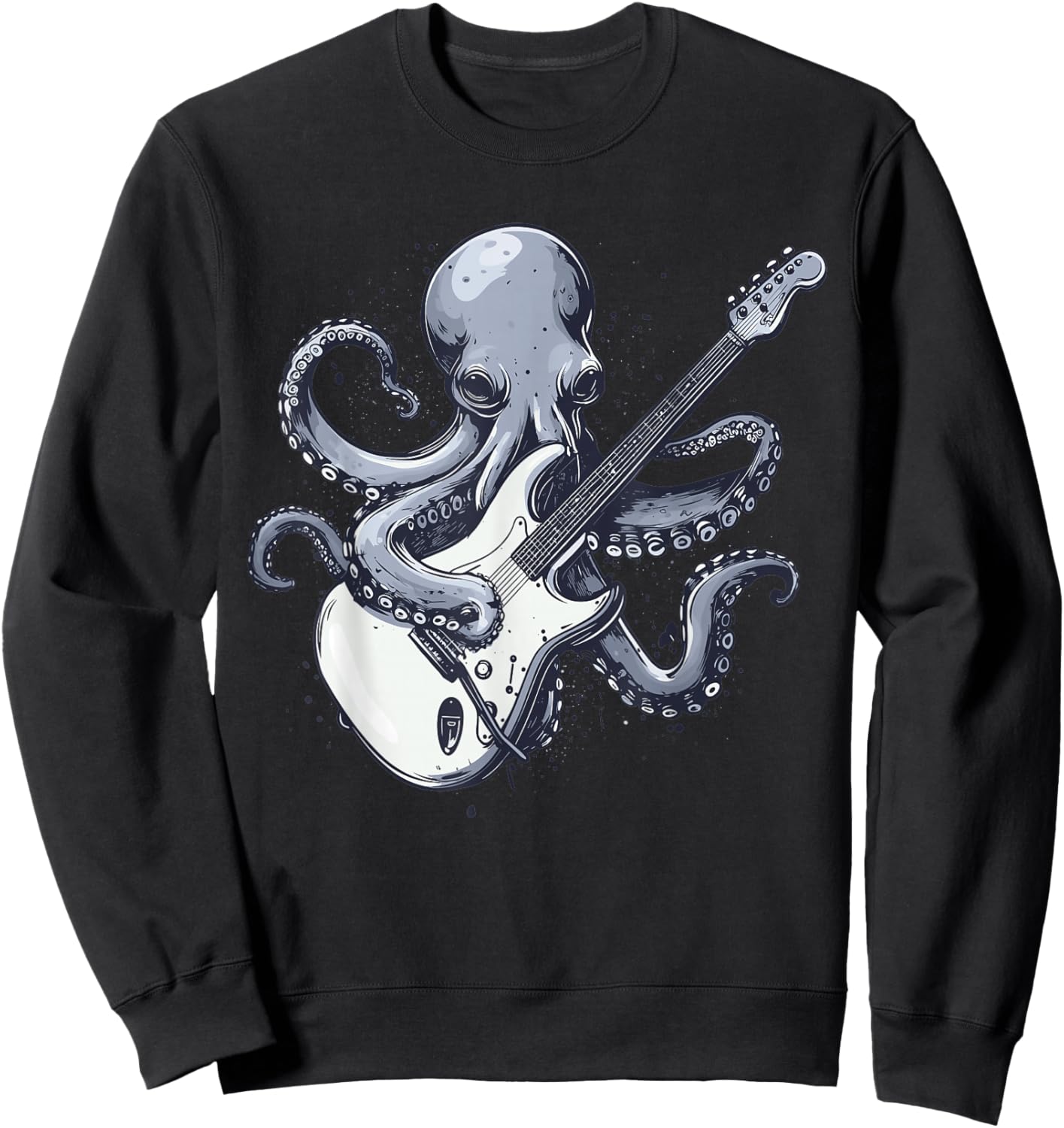 Octopus Playing Guitar Sweatshirt - Sweatshirt | Black