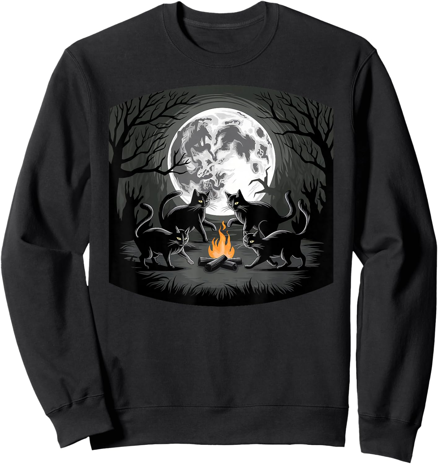 Cat Witchcraft Sweatshirt - Sweatshirt | Black