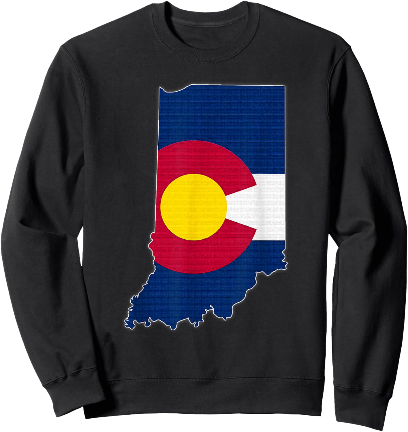 INDIANA STATE MAP COLORADO CO Flag Roots Men Women Gift Sweatshirt - Sweatshirt | Black